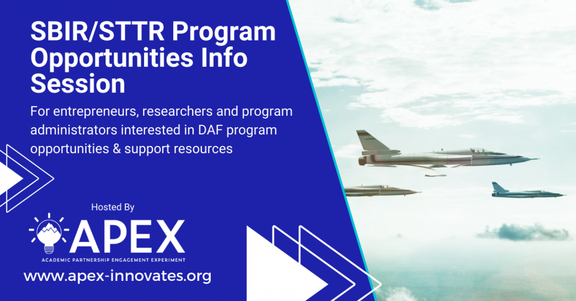 SBIR/STTR Program Opportunities Info Session: Jan 4 @ 4PM EST